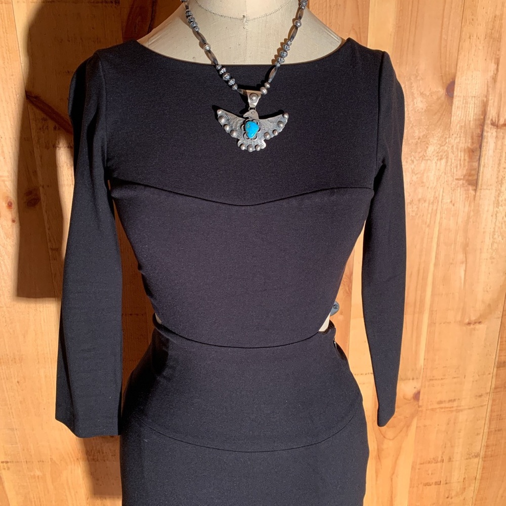 Black dress with back cut out